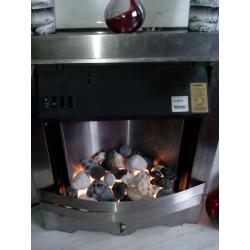 electric fire and marble hearth