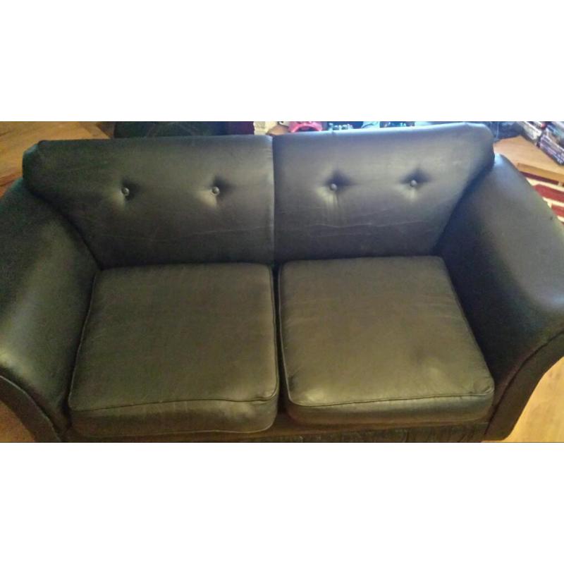 Leather two seater for quick sale