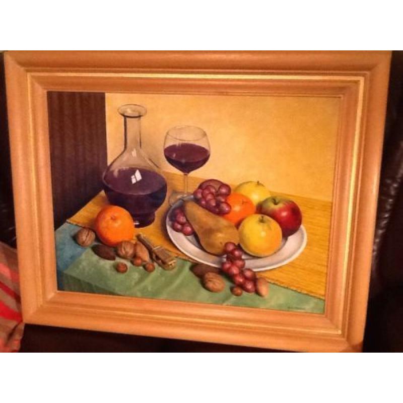 A Pair Of Lovely Oil On Canvas Still Life .By M A Fraser