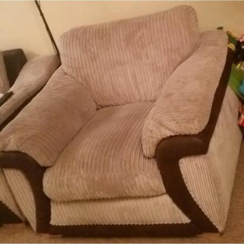 FABRIC SINGLE SEATER CHAIR - AS NEW