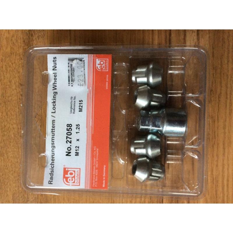 Locking wheel nuts , never been used .