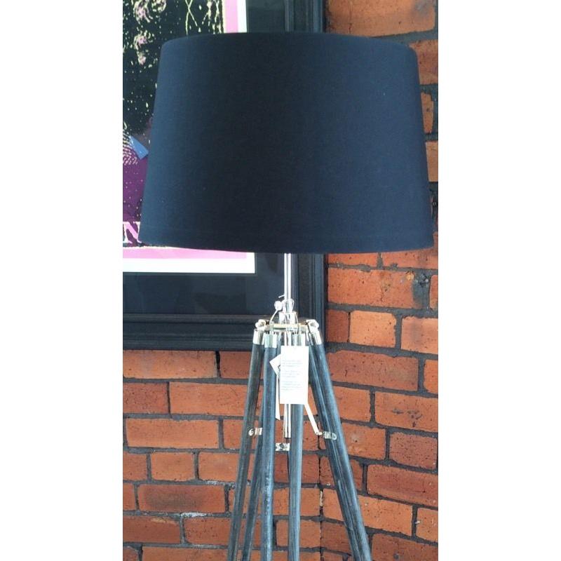 Designer Tripod Floor Lamps X2 Brand New. Red Brick Mill Design Quarter.