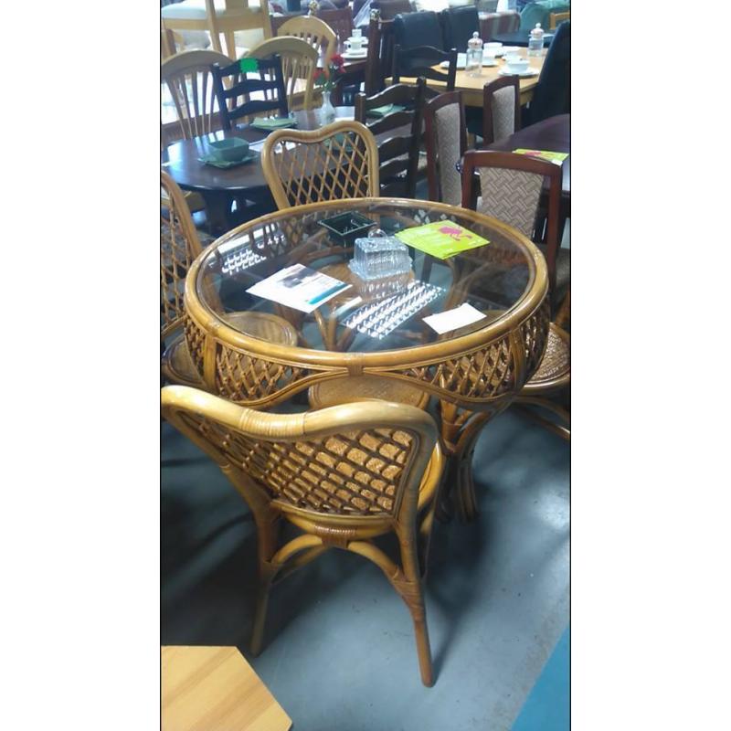 wicker table and chairs