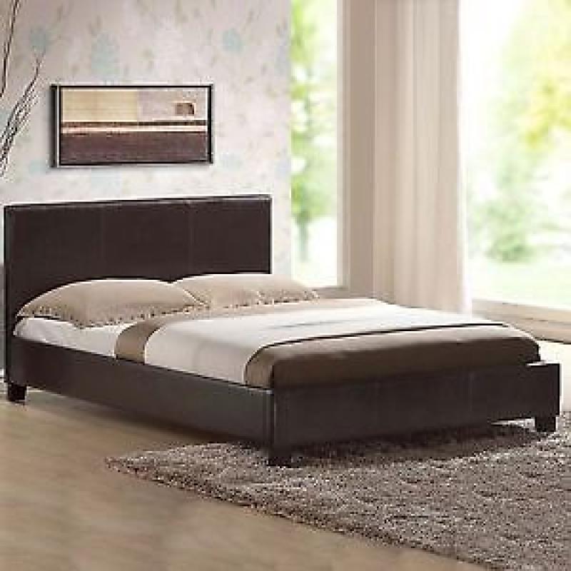 *SALE NOW * KING SIZE LEATHER BED WITH 10 INCH SEMI ORTHO MATTRESS , SINGLE/DOUBLE ALSO AVAILABLE