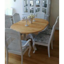 Extending Dining Table with six chairs.