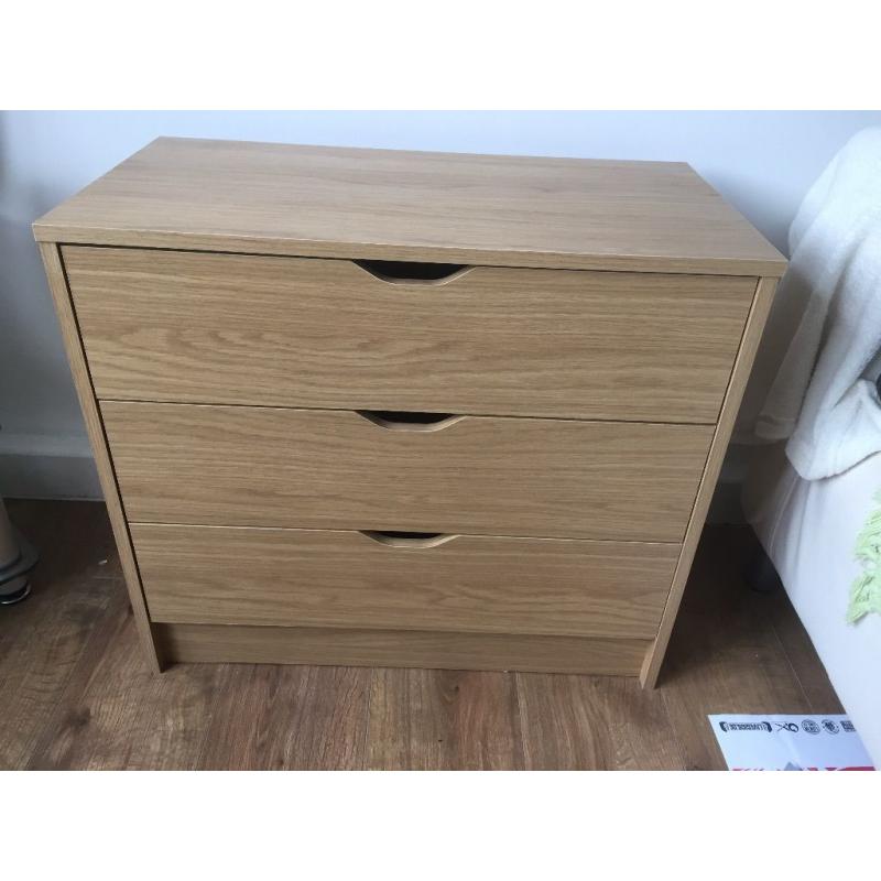 Coffee table, small chest of drawers, solid pine chest of drawers