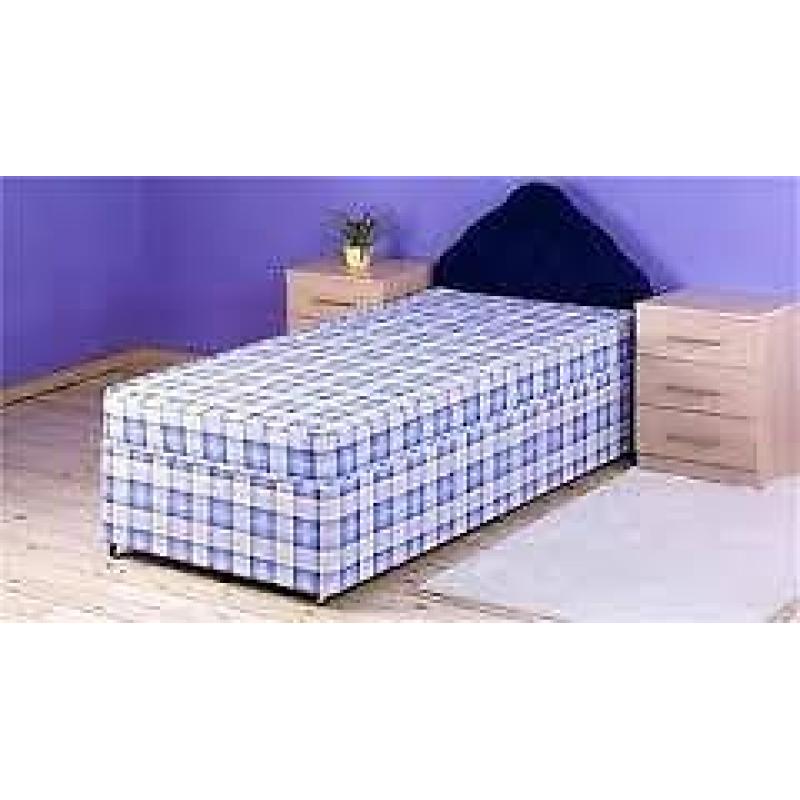 **EXPRESS DELIVERY** SINGLE DIVAN LIGHT ECONOMY BED FOR SALE