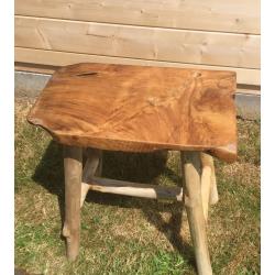 New Pair of Rectangular Solid Timber Garden / Milking Stools - Really Nice