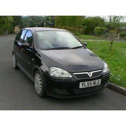 2006 VAUXHALL CORSA 1.2i TWINPORT DESIGN 5 DOOR HATCHBACK IN BLACK HPI CLEAR