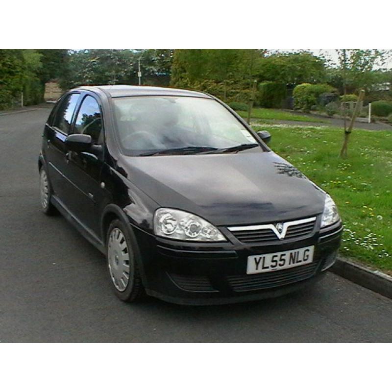 2006 VAUXHALL CORSA 1.2i TWINPORT DESIGN 5 DOOR HATCHBACK IN BLACK HPI CLEAR