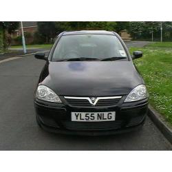 2006 VAUXHALL CORSA 1.2i TWINPORT DESIGN 5 DOOR HATCHBACK IN BLACK HPI CLEAR