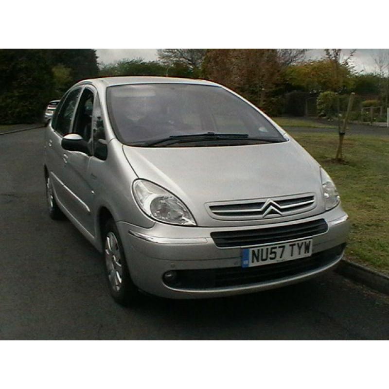 57 REG CITROEN PICASSO 1.6HDi DIESEL VTX 5 DOOR MPV ESTATE IN SILVER HPI CLEAR