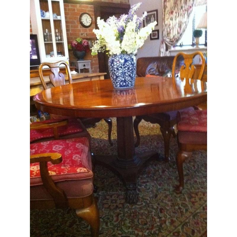 ANTIQUE MAHOGANY ROUND TABLE