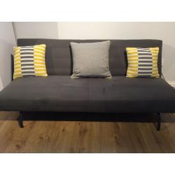 Next Sofa Bed Faux Grey Suede