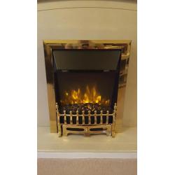 Inset Gold Electric LED Fire