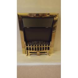 Inset Gold Electric LED Fire