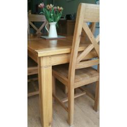 Solid Oak Table and Chairs