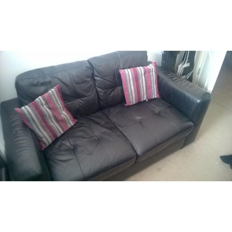 Black Leather Sofa