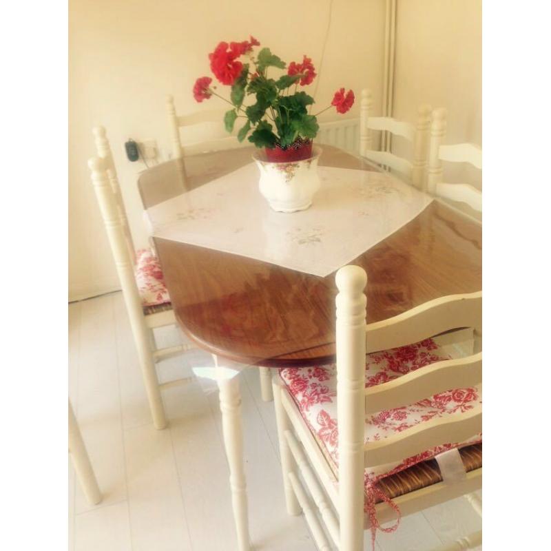 White Shabby Chic Dining Table