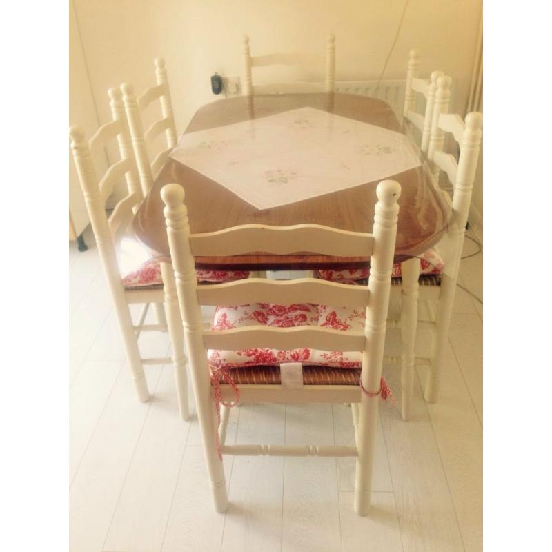 White Shabby Chic Dining Table