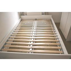 IKEA SUPER KING SIZE BRIMNES WHITE BED FRAME AND MATTRESS