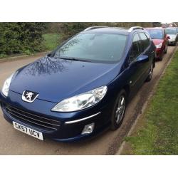 PEUGEOT 407 estate diesel 2.0 fully loaded wide sceen nav panaramic roof diesel new shape 2008