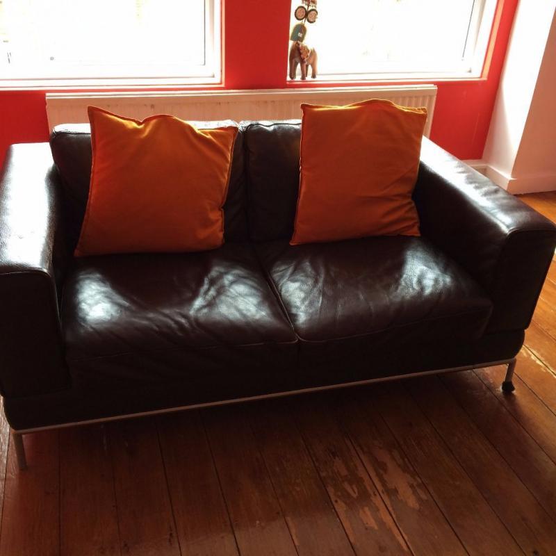 two sofas genuine leather