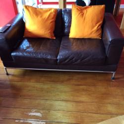 two sofas genuine leather