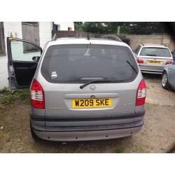 Vauxhall Zafira 1.6 12 months mot 7 seater