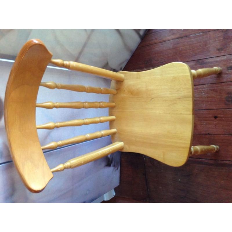 Pine spindle back chair