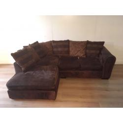 Brown DFS corner sofa with free delivery within London