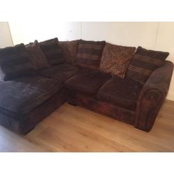 Brown DFS corner sofa with free delivery within London