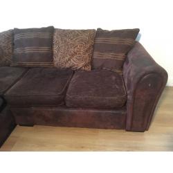 Brown DFS corner sofa with free delivery within London