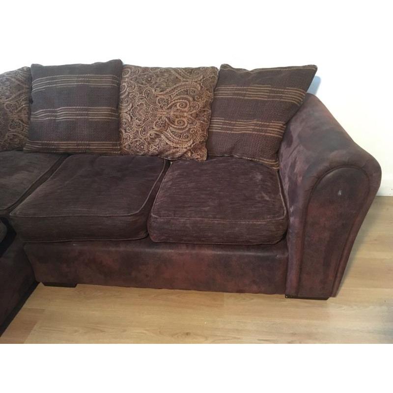 Brown DFS corner sofa with free delivery within London