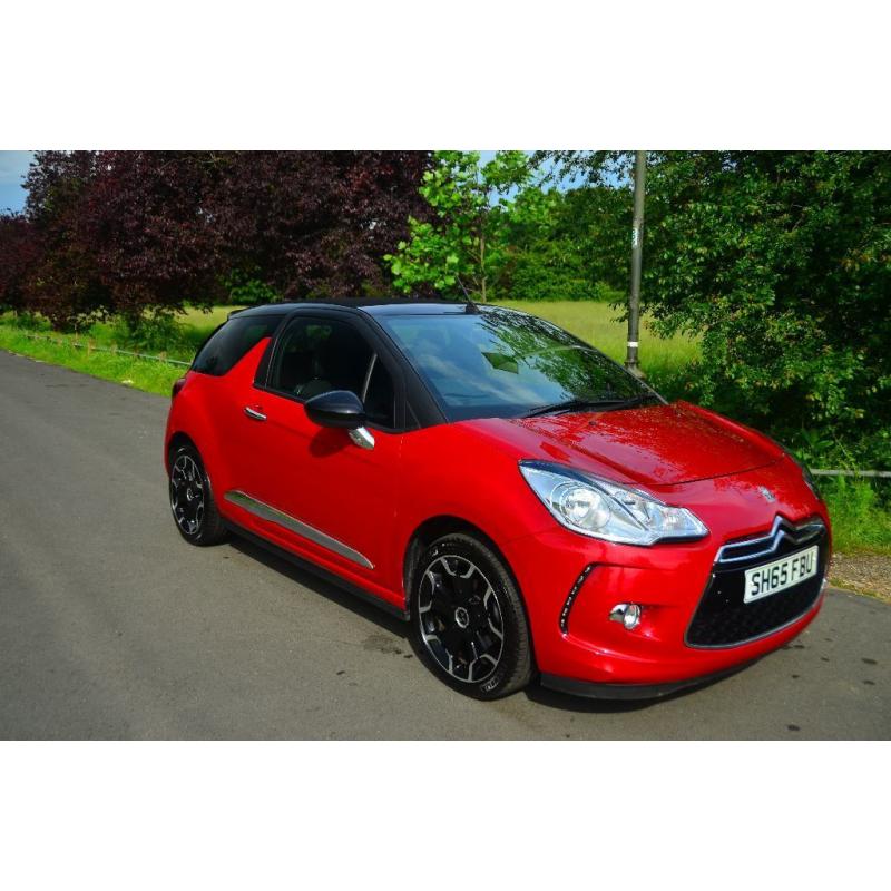 2015 CITROEN DS DS3 DSTYLE PURETECH S/S RED CABRIO convertible