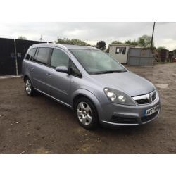 VAUXHALL ZAFIRA 2008/57 1.6 BREEZE PETROL - MANUAL - 7 SEATER **FAMILY CAR**