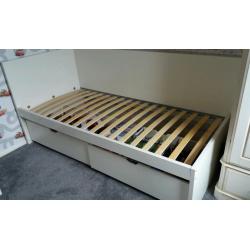 Ikea Flaxa Bed with Mattress and Drawers