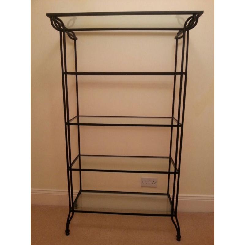 M&S Wrough Iron and Glass Book Case