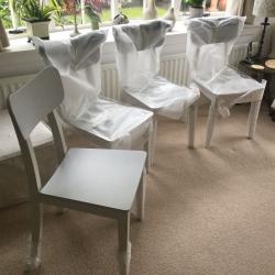 Brand New Marks and Spencer White Dining Chairs (set of four)