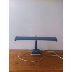 Vintage Mid Century Industrial Metal Blue Desk Lamp