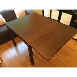 Ikea Bjursta Black/Brown Extendable table. Rrp 140