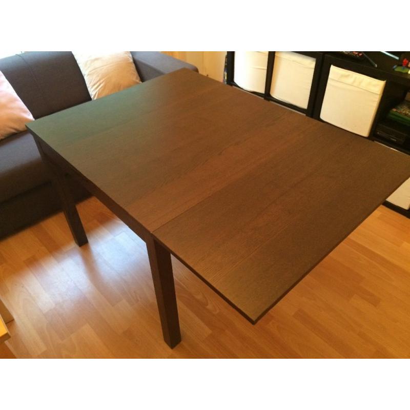 Ikea Bjursta Black/Brown Extendable table. Rrp 140