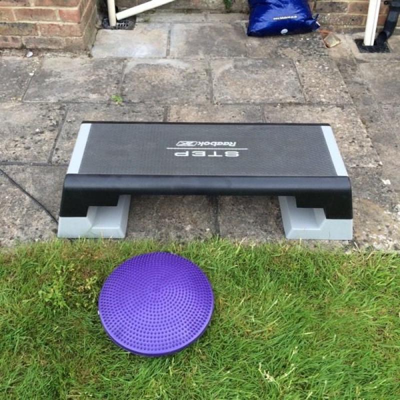 Step up gym equipment and balance disk