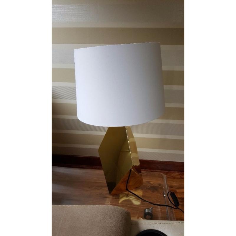 Stunning gold lamp and shade brand new from tkmaxx just opened it yesterday doesnt go with scheme.