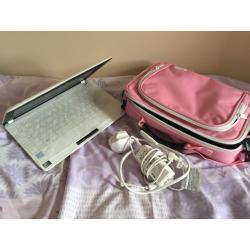 Eee PC with charger and case.