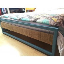 Shabby chic bed frame with mattress