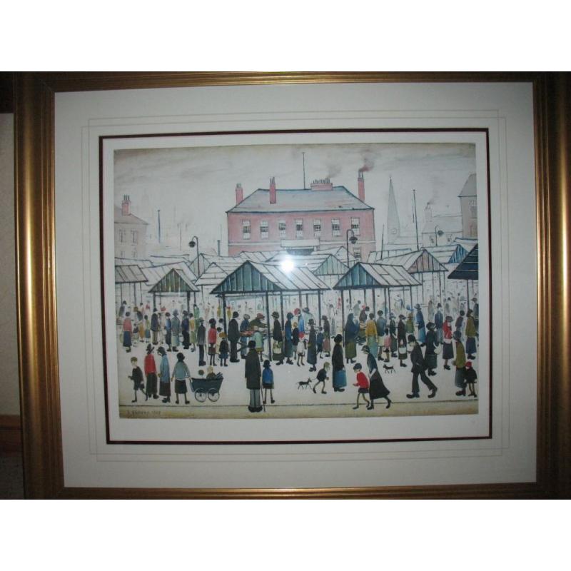 Market Scene, Northern Town, 1939 by L.S.Lowry. Only 99 worldwide