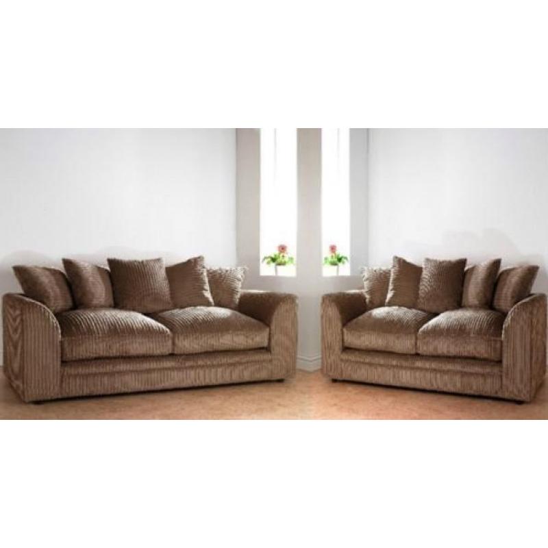 Brand New Jumbo Cord 3+2 Sofa Quality