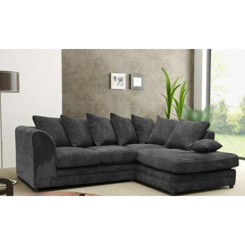 Milo Right-Handed Corner Sofa - Black