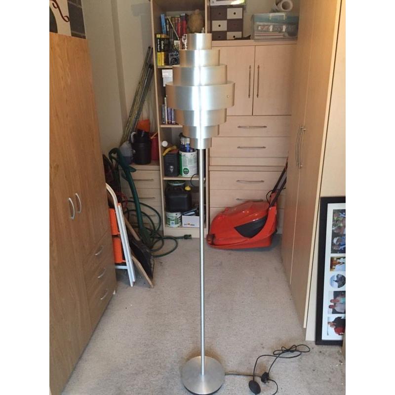 Modern floor lamp silver